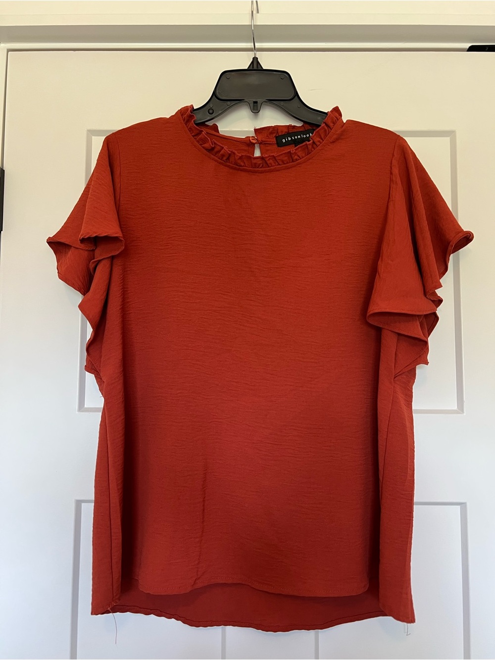 Ruffle Sleeve Blouse in Rust by BCBGeneration